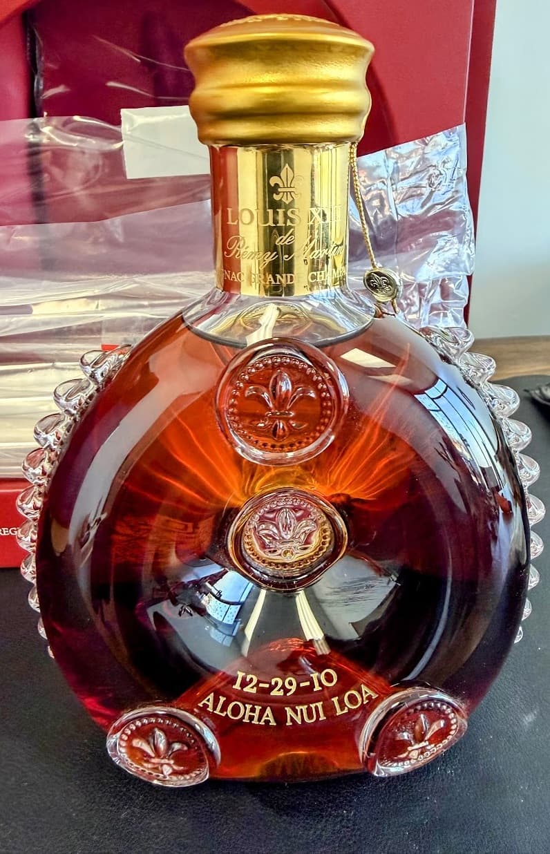 Sandblasting Engraving on Louis XIII Bottle